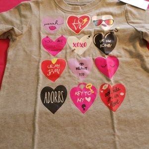 Girls heart t shirt